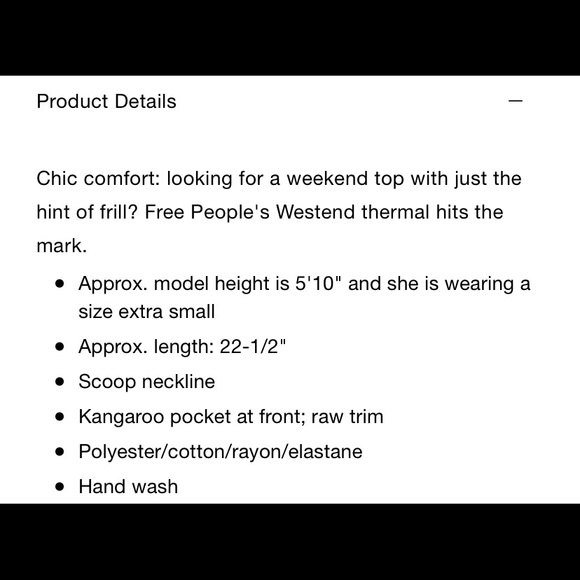 NWT Free People Westend Thermal Long Sleeve Top - Picture 9 of 9